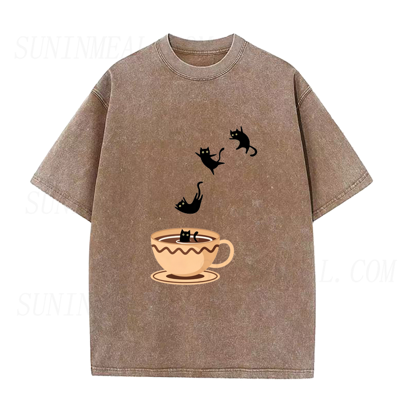 Cats in Coffee Unisex Tee