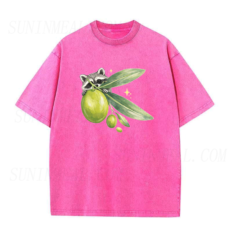 Raccoon & Olive Unisex Tee