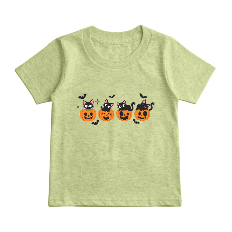Cat Pumpkin Kids T-Shirt