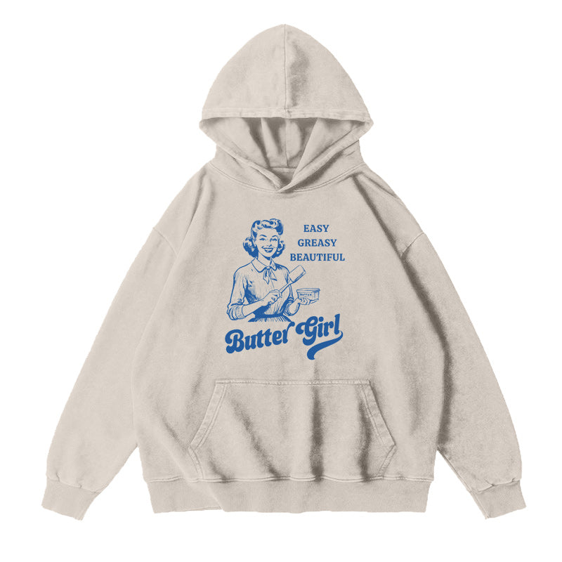 easy Greasy Beautiful Butter Girl Unisex Hoodie