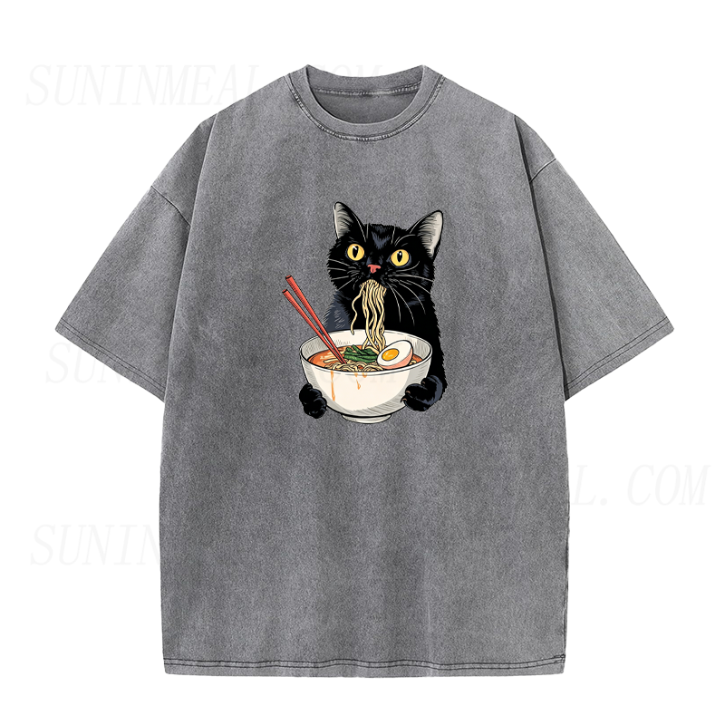 Black Cat Noodle Unisex Tee