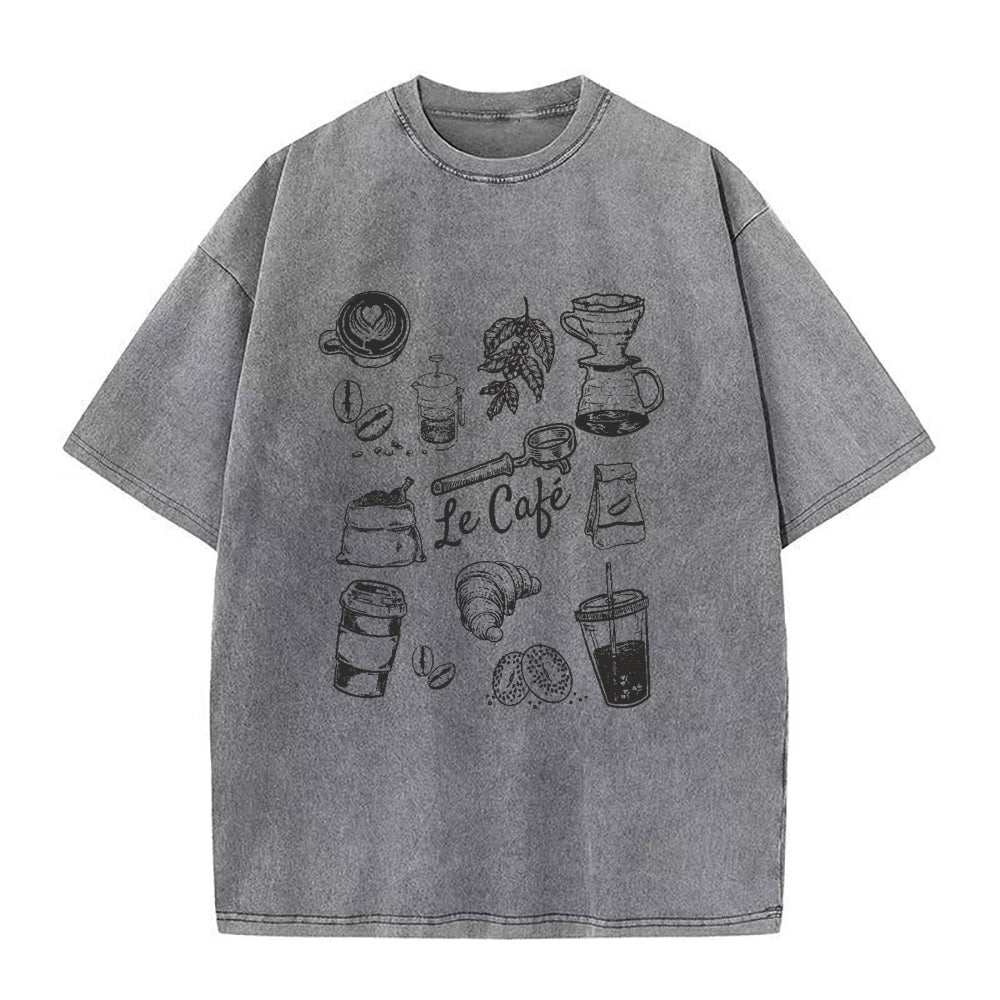 コーヒーラバーズ le cafe ユニセックスTシャツ