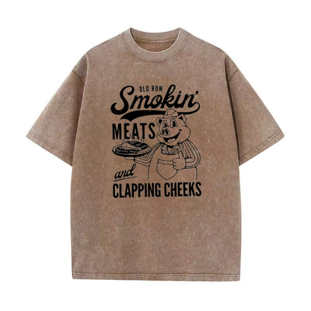 オールド・ロウ スモーキン・ミーツ・アンド・クラッピング・チークス ユニセックスTシャツ