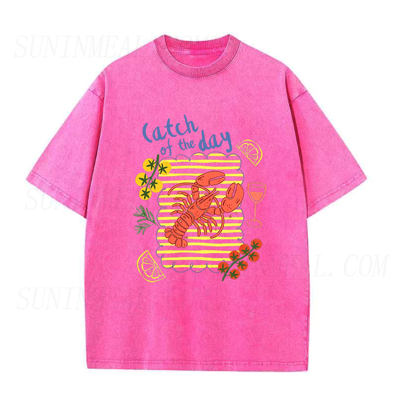 Catch of The Day Lobster & Wine Unisex Tee