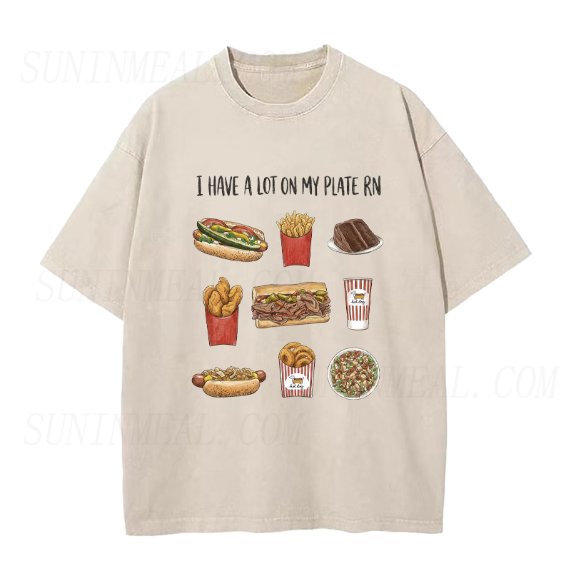 I Have A Lot On My Plate RN Fast Food Unisex Tee