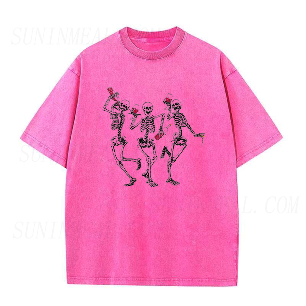 Wine Lover Skeletons Unisex Tee