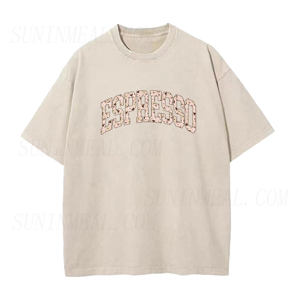 Espresso Coffee Bean Pattern Unisex Tee