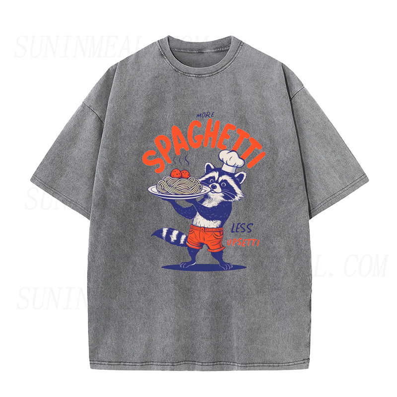Raccoon Chef More Spaghetti Less Upsetti Tee