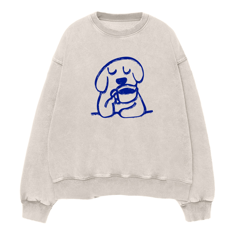 coffee dog Unisex Crewneck Sweatshirt
