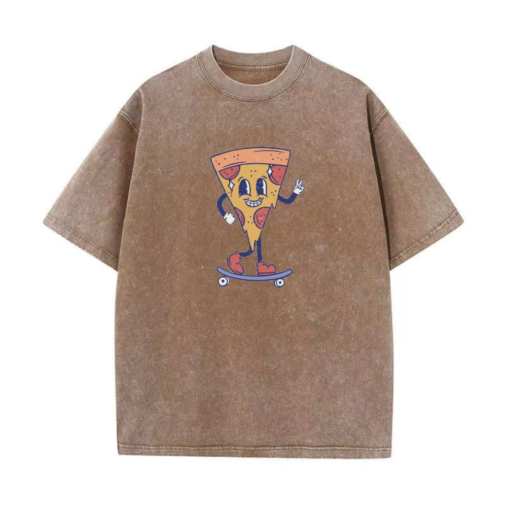 ピザ スケートボード ユニセックス Tシャツ