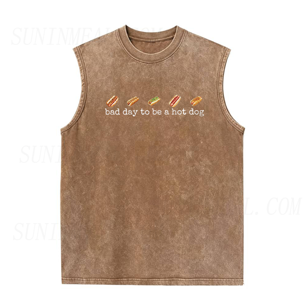 Bad Day To Be A Hotdog Unisex Tank Top