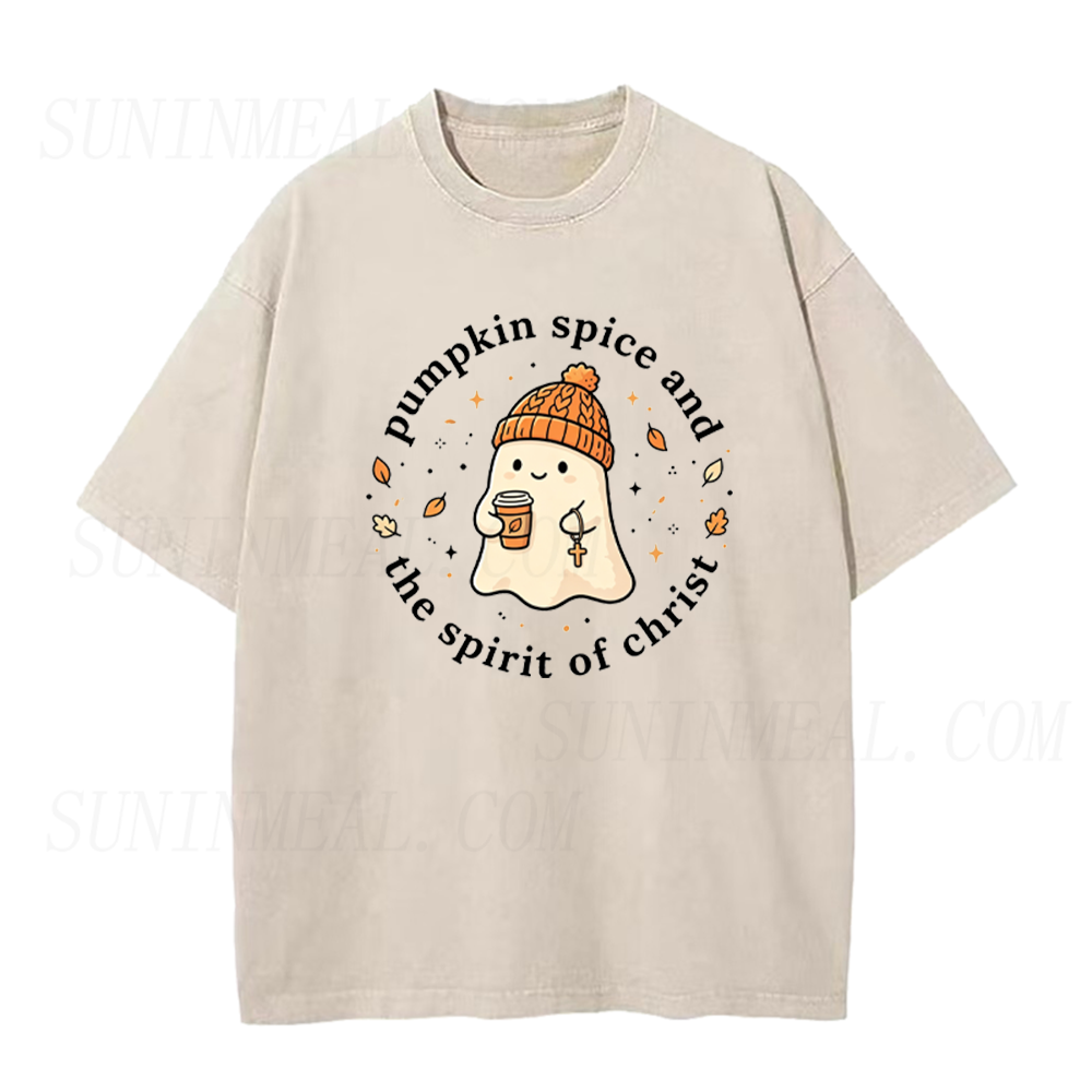Pumpkin Spice and The Spirit of Christ Ghost Unisex Tee