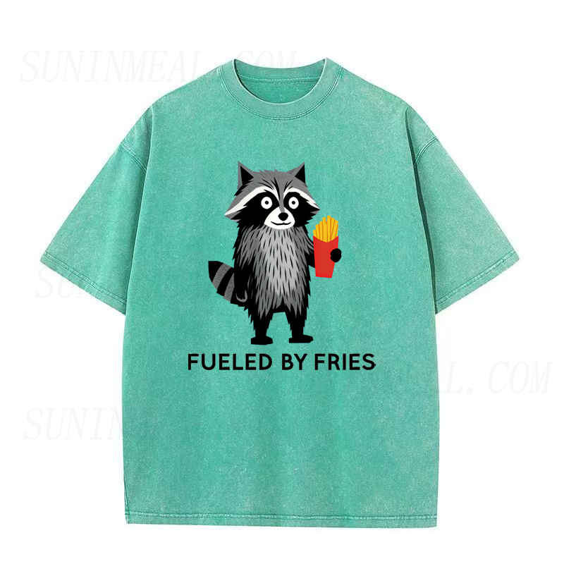 Raccoon Fueled By Fries Tee
