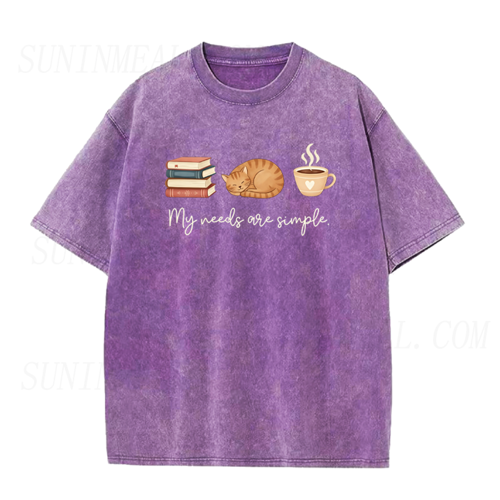 Bookish Cat and Coffee Unisex Tee