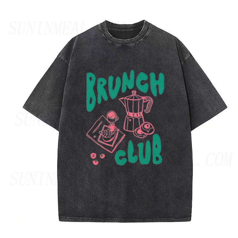 Coffee Croissant & Brunch Club Unisex Tee