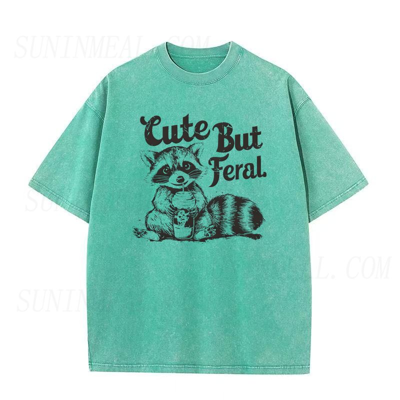 Cute But Feral Raccoon Tee
