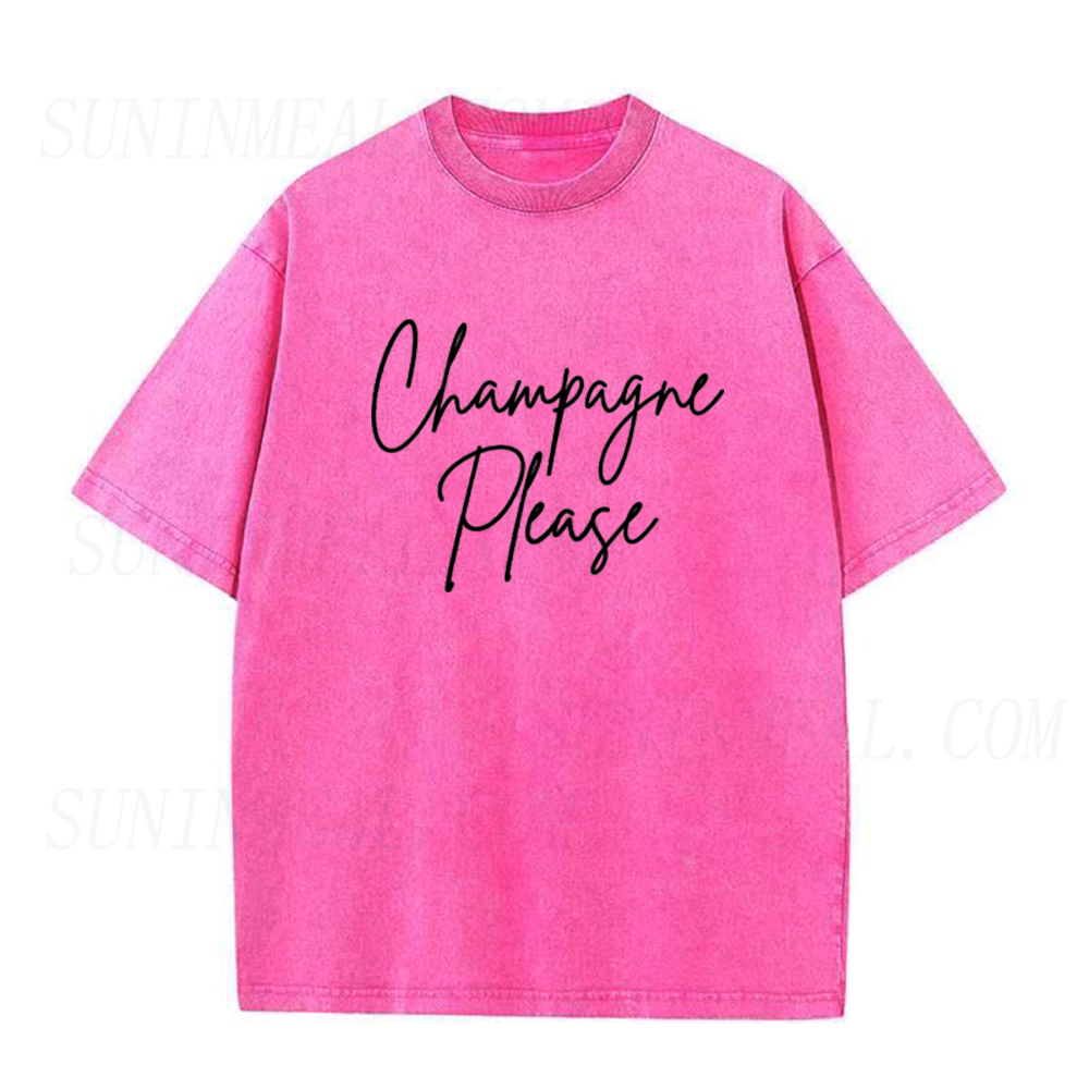 Retro Champagne Please Unisex Tee