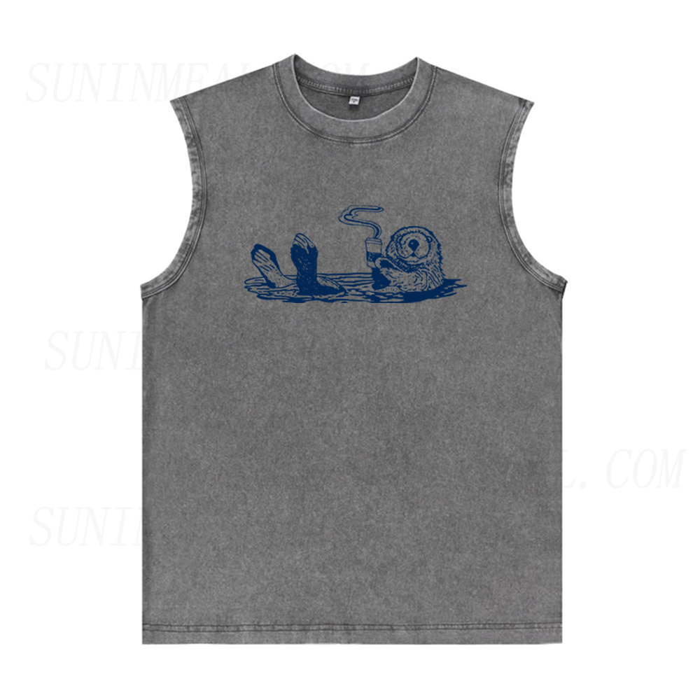 Coffee Swimming Unisex Tank Top
