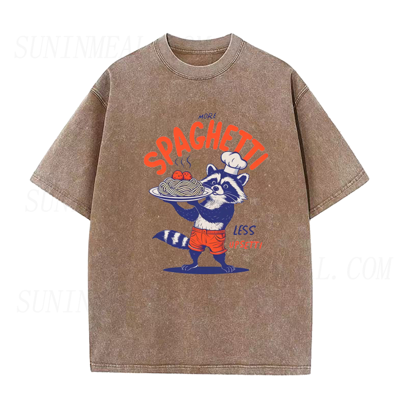 Raccoon Chef More Spaghetti Less Upsetti Tee