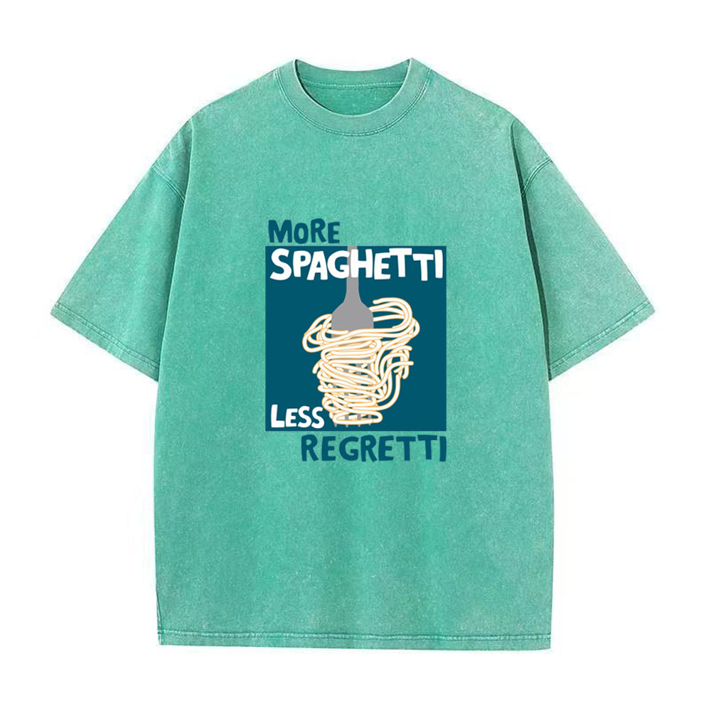 スパゲッティを増やし、後悔を減らすユニセックスTシャツ