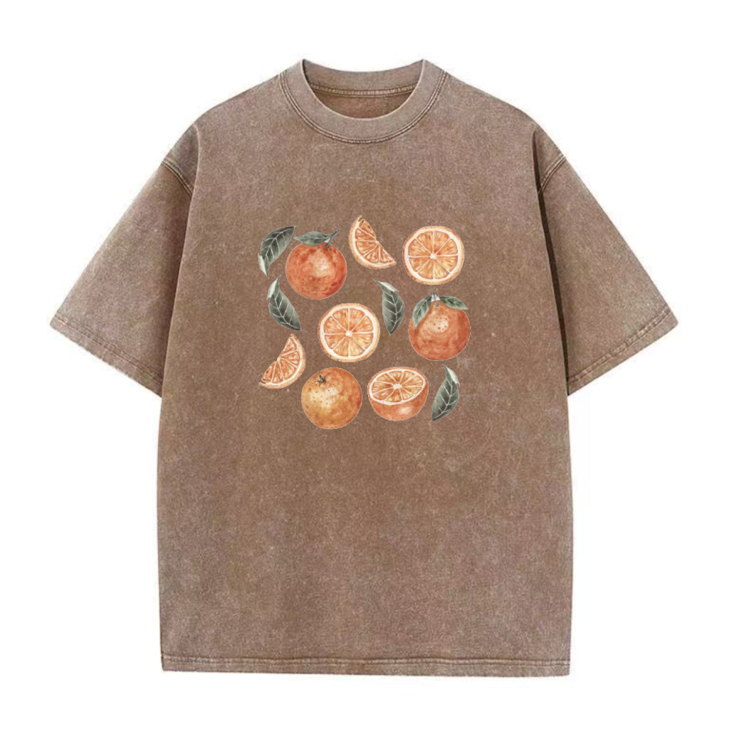 オレンジユニセックスTシャツ