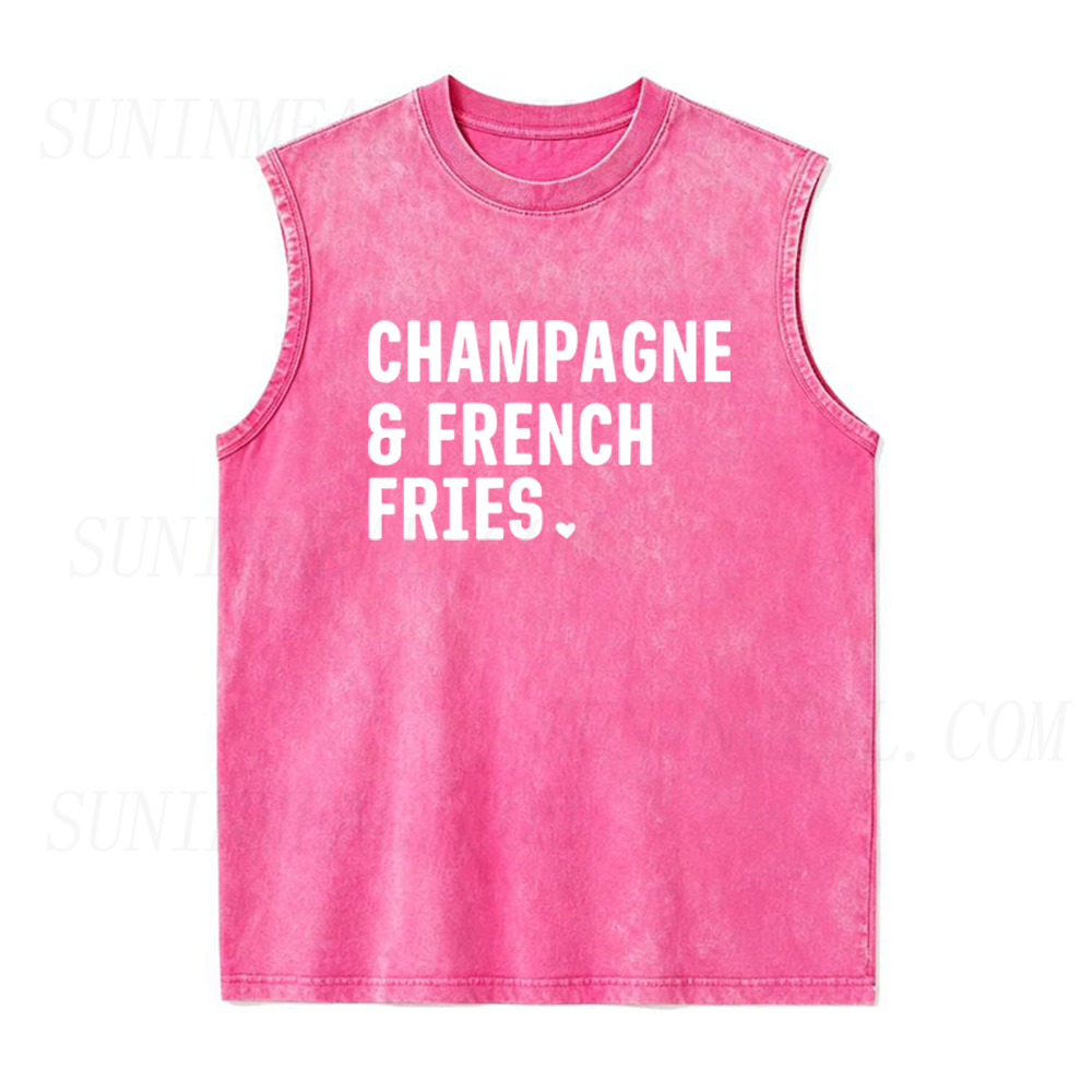 Champagne & French Fries Unisex Tank Top