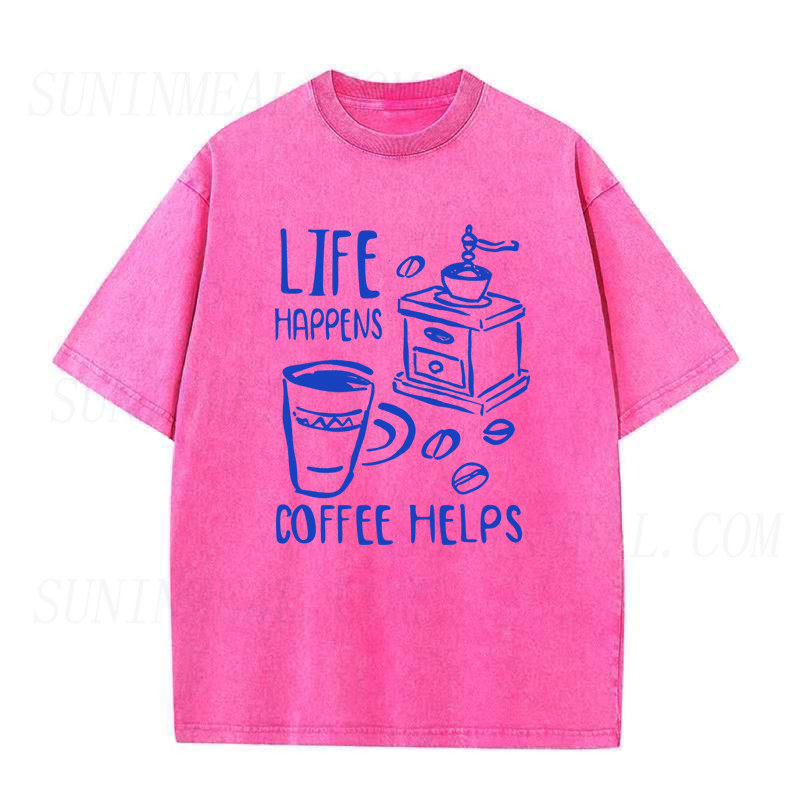 life happens coffee helps Unisex Tee