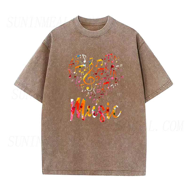 Music Notes Heart Unisex Tee