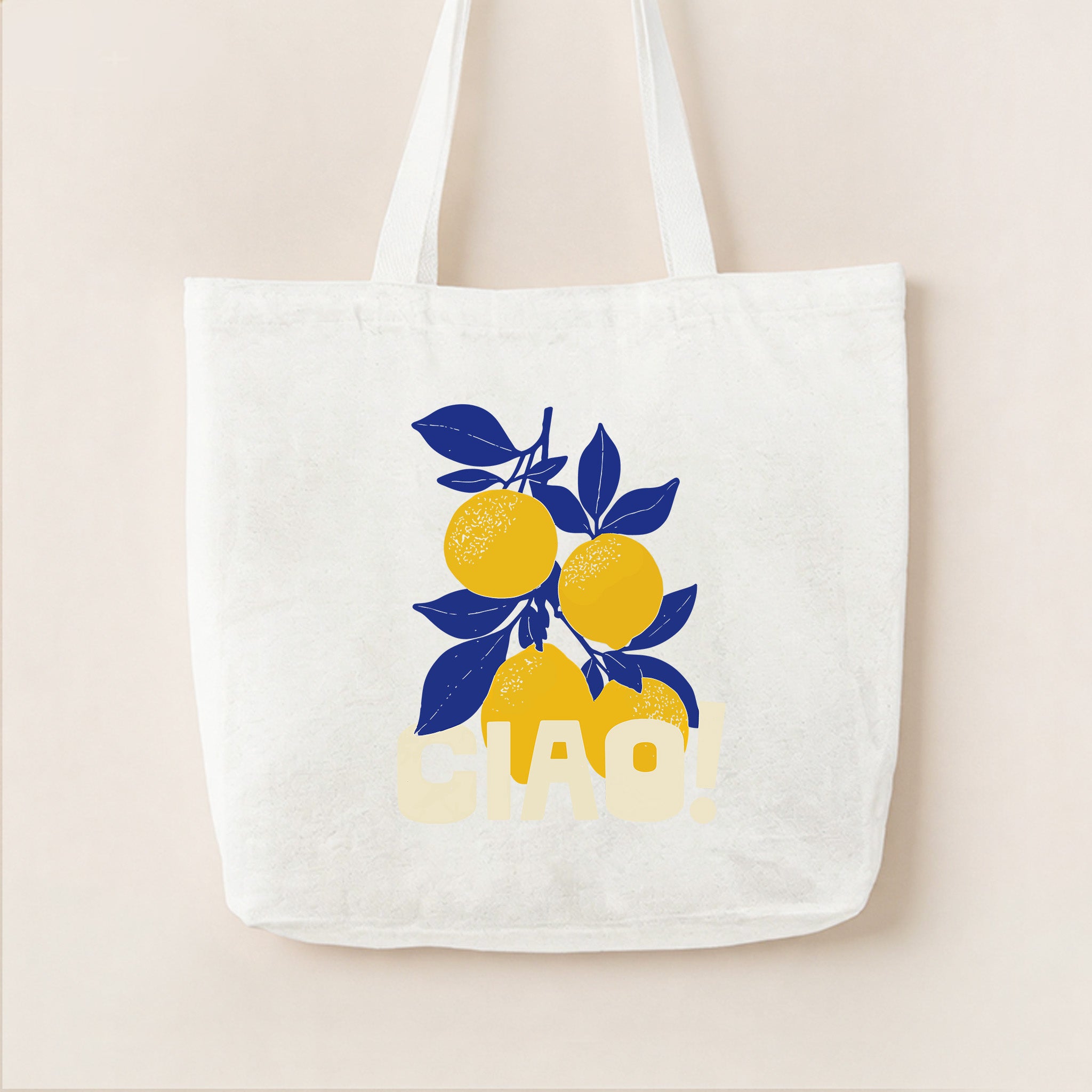 Ciao Italian Lemons Canvas Tote Bag