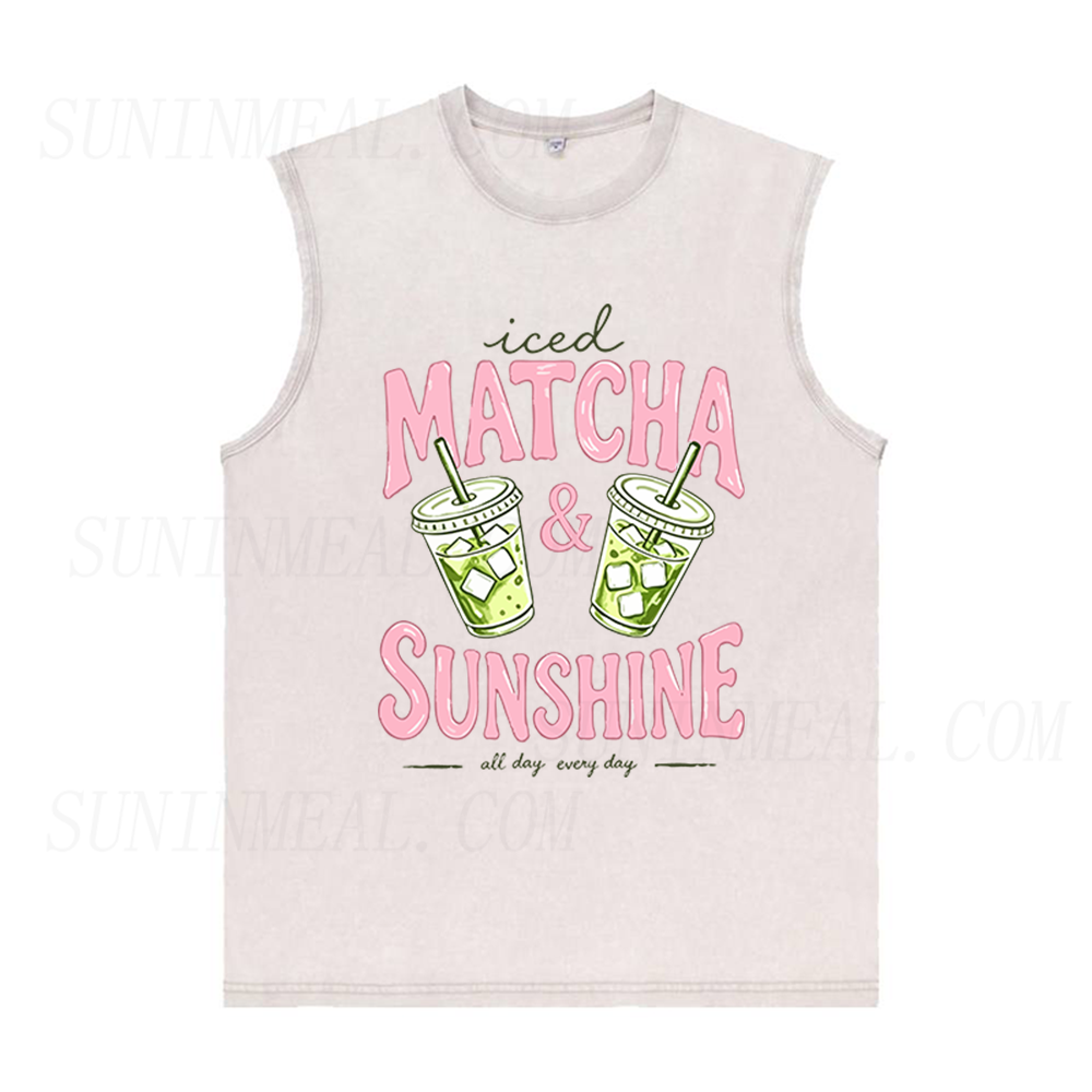Iced Matcha & Sunshine Unisex Tank Top