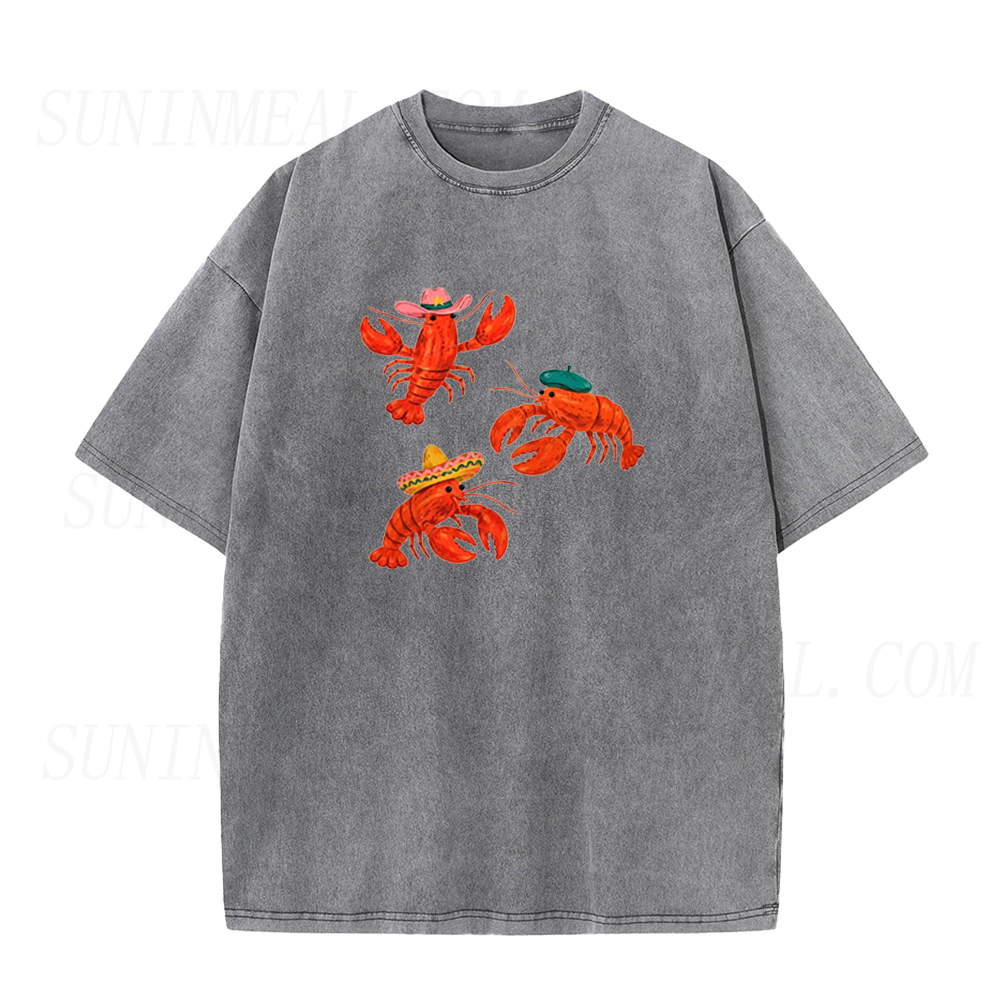 Lobsters in Hats Unisex Tee
