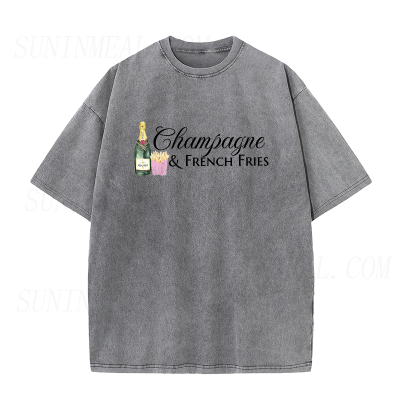Champagne & French Fries Unisex Tee