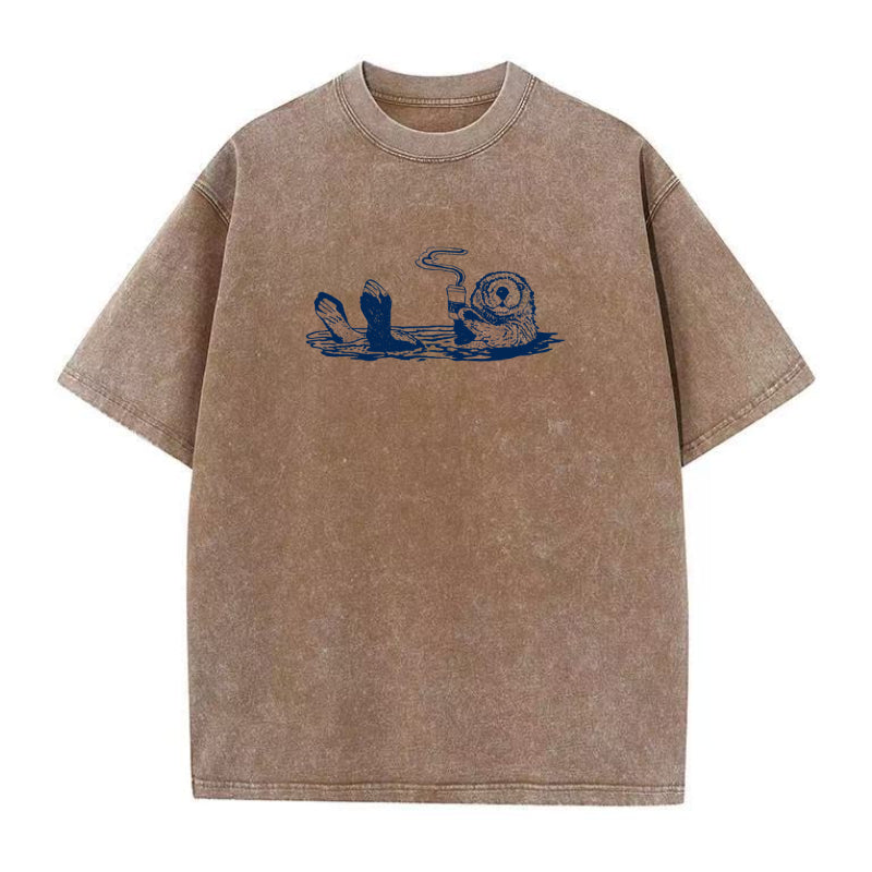 コーヒースイミングユニセックスTシャツ