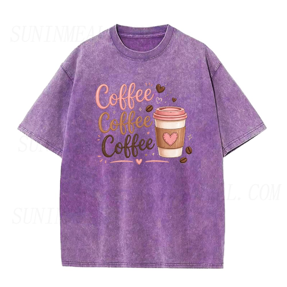 Coffee Coffee Coffee Cute Heart Coffee Cup Unisex Tee