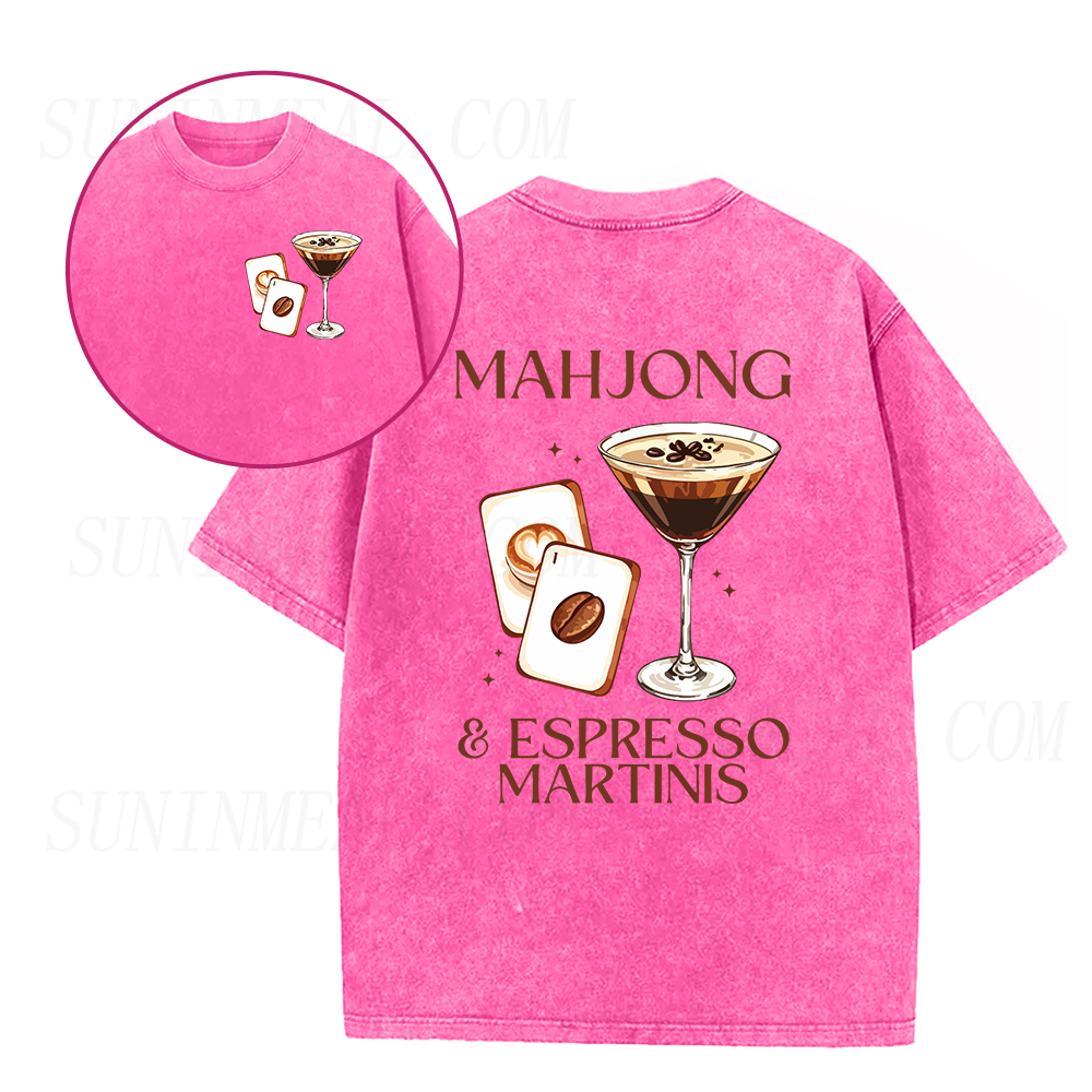 Mahjong and Espresso Martinis Unisex Tee