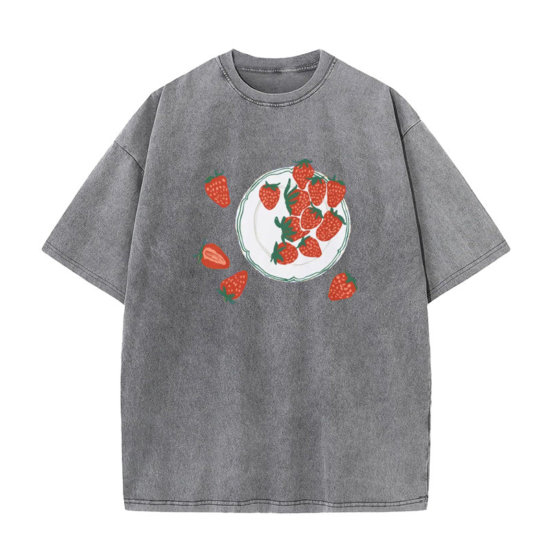 plate Strawberry Unisex Tee