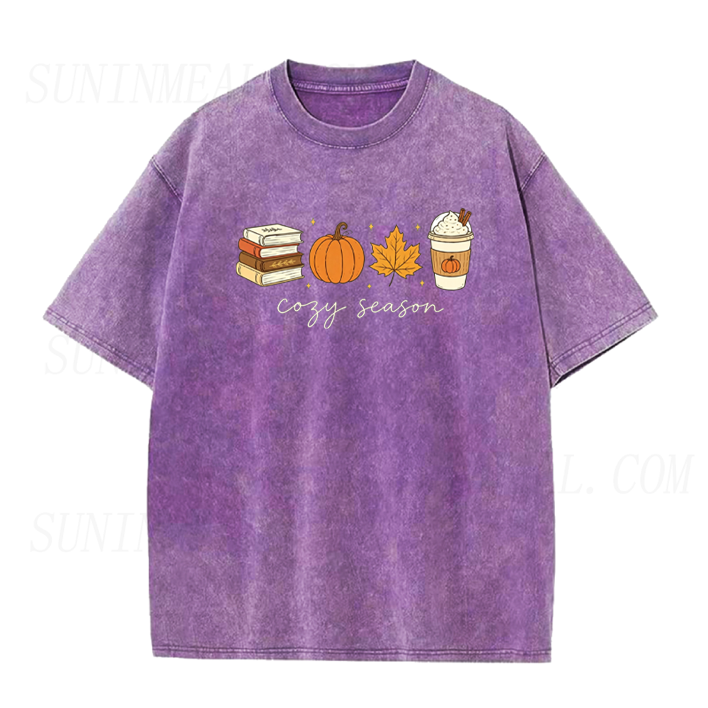 Cozy Season Fall Books Pumpkin Spice Latte Unisex Tee