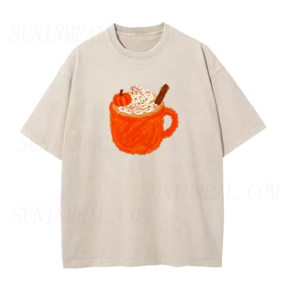 Pumpkin Spice Latte Fall Coffee Lover Unisex Tee