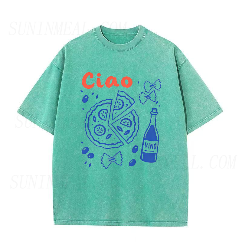 Ciao Vino Italian Pizza Time Unisex Tee