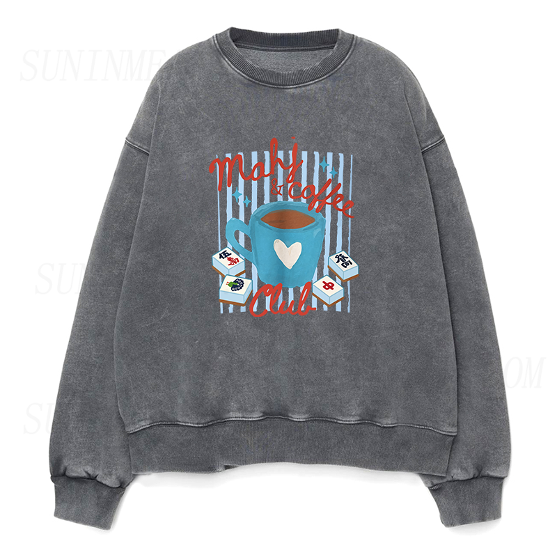Mahjong&Coffee Club Unisex Crewneck Sweatshirt