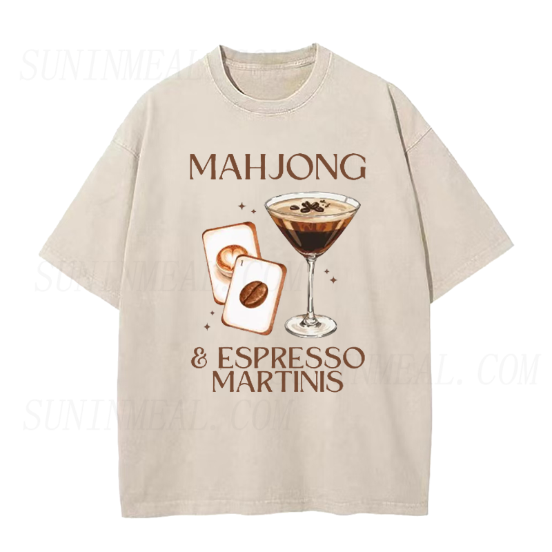 Mahjong and Espresso Martinis Unisex Tee