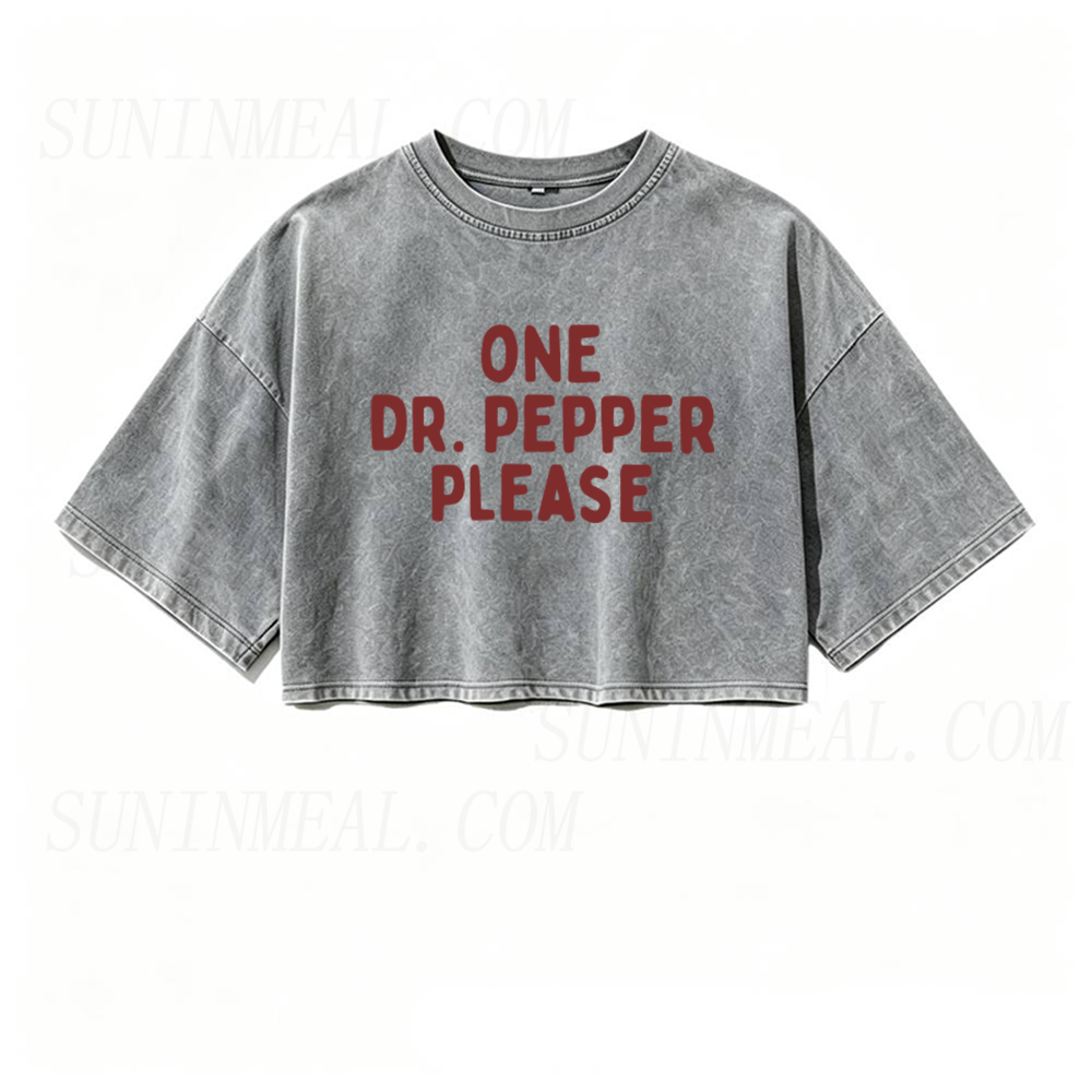 Dr. Pepper Please Oversized Crop Tee
