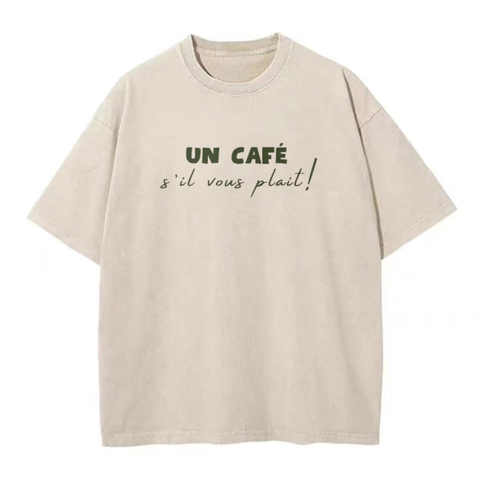Un Cafe S'il Vous Plait ユニセックス Tシャツ
