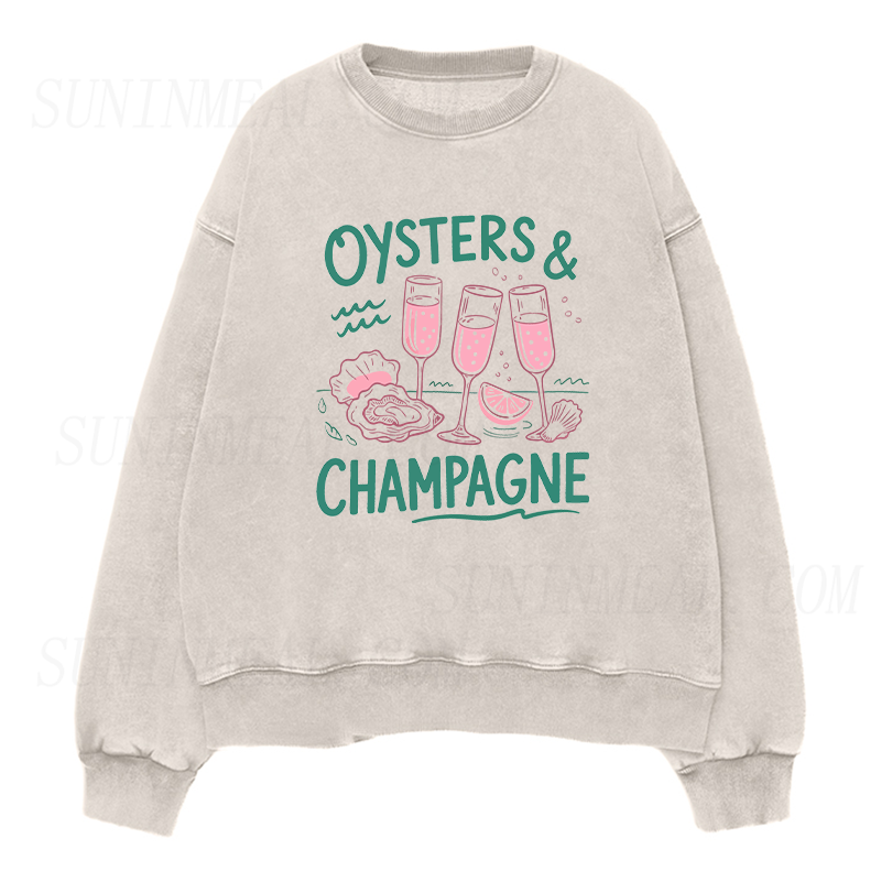 Oysters and Champagne Unisex Crewneck Sweatshirt