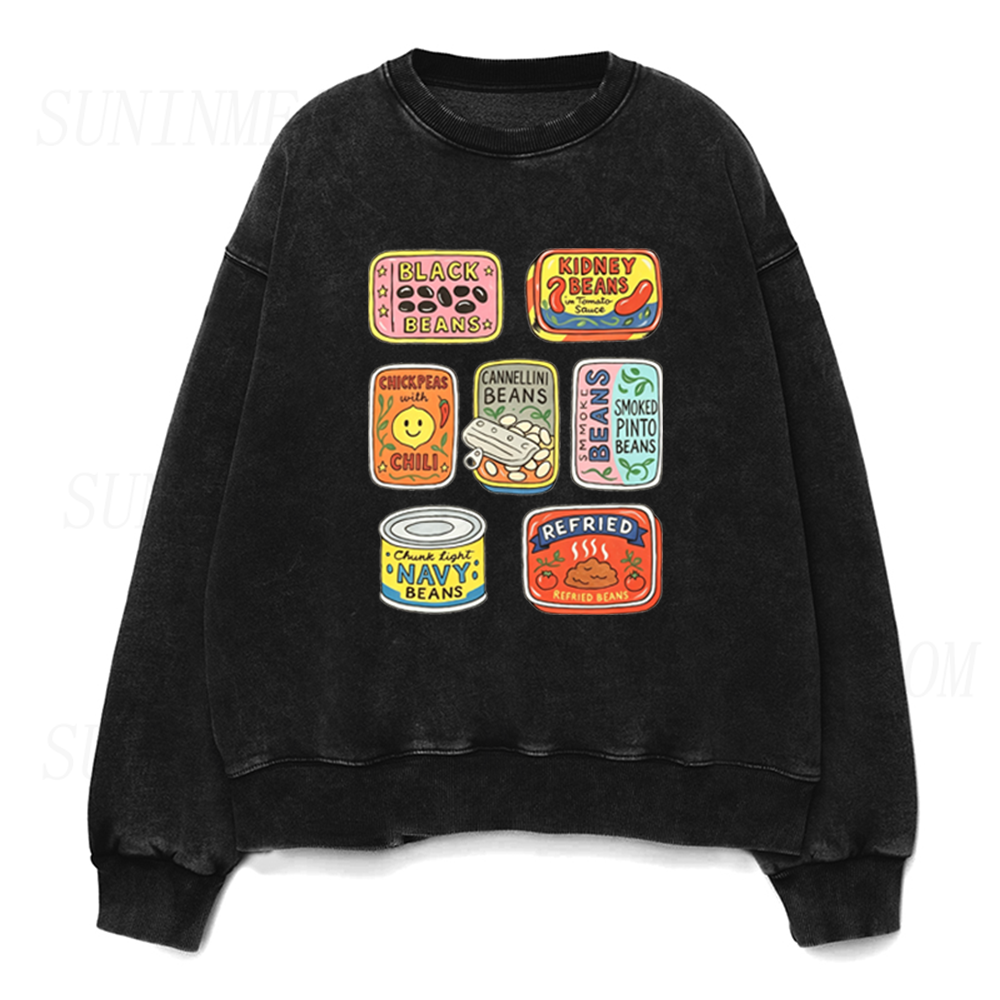 Retro Canned Beans Unisex Crewneck Sweatshirt