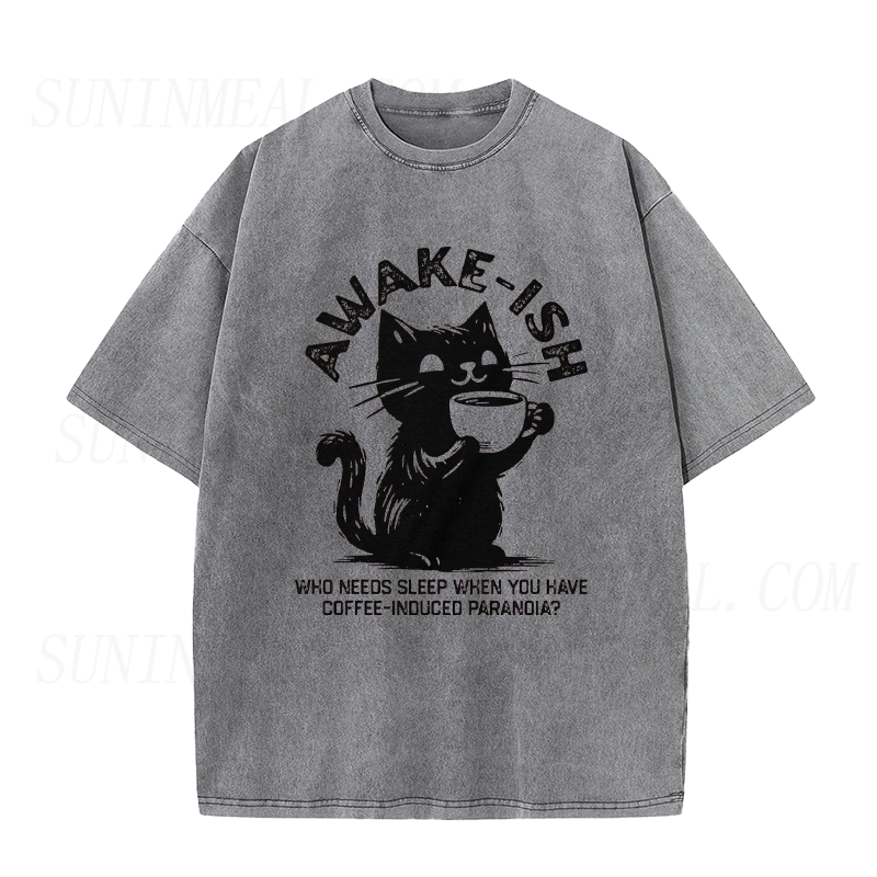 Awake-ish Coffee Cat Tee