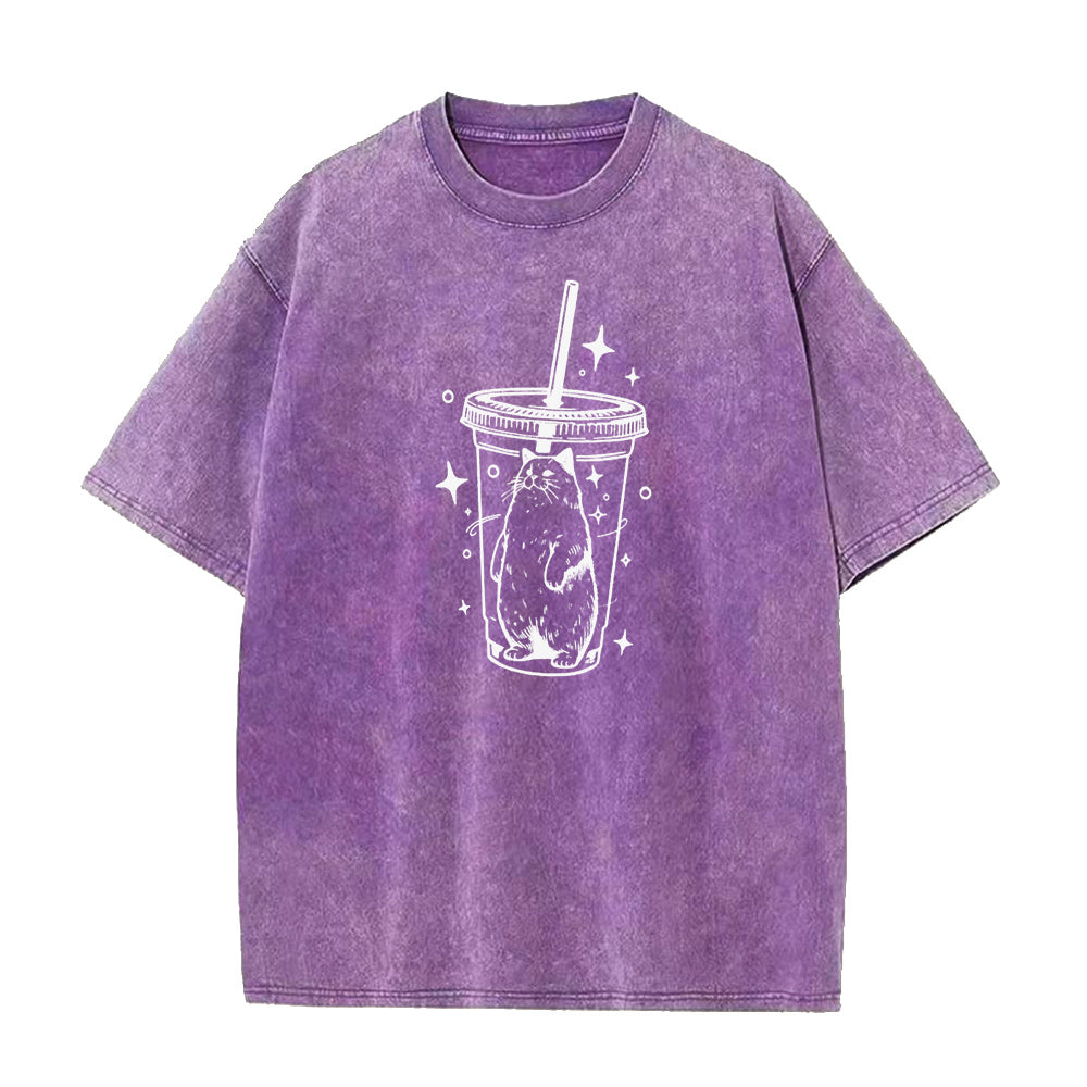 Cat Love Iced Coffee Unisex Tee