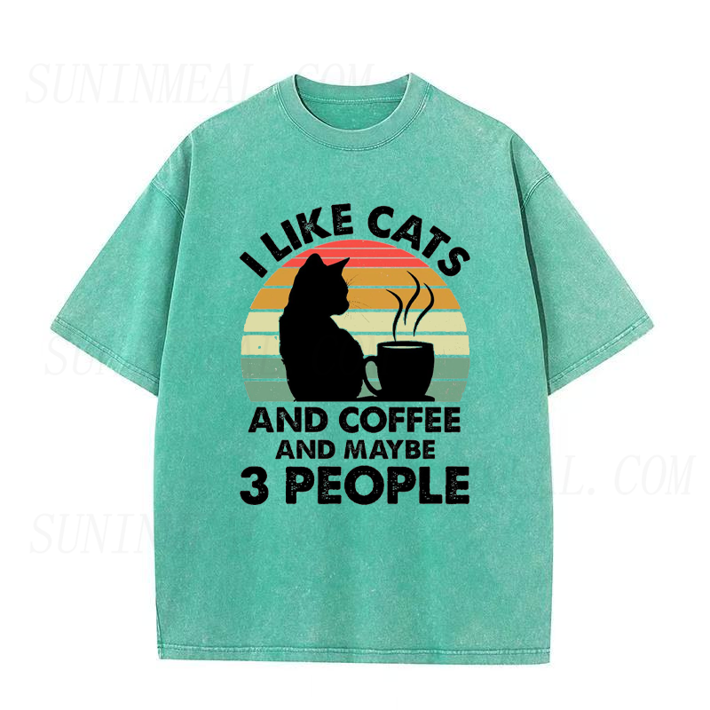 Funny Cat Coffee Tee