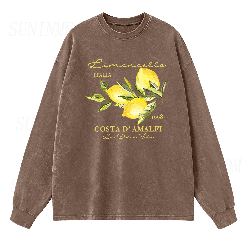 Retro Limoncello La Dolce Vita Long Sleeve Unisex Tee
