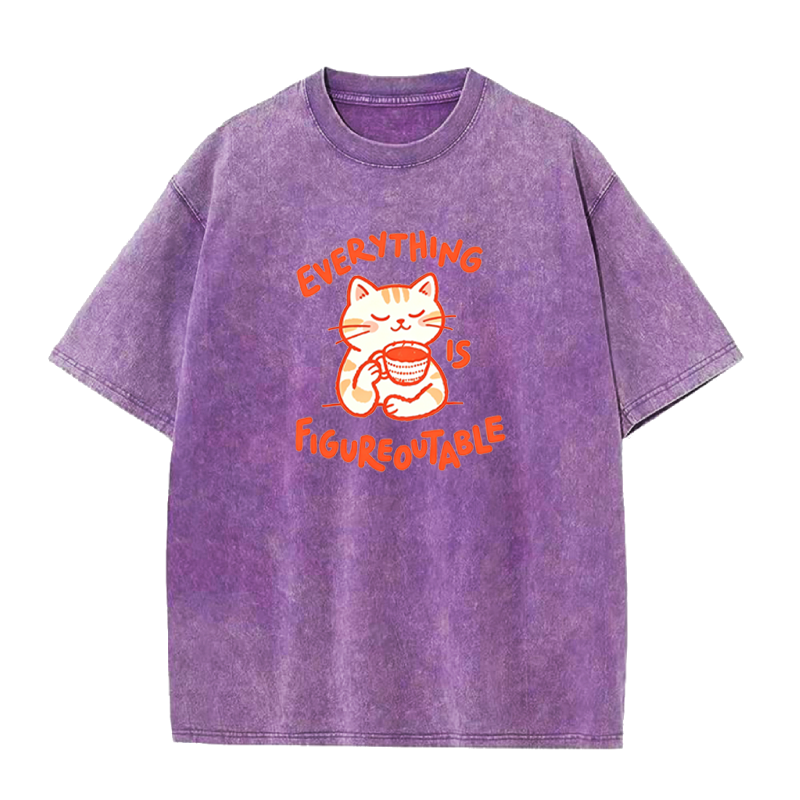 Everything Is Figureoutable Coffee Cats Unisex Tee